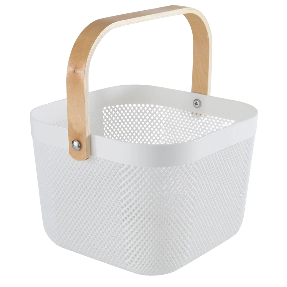 Official Moda Plexus Mesh Storage Basket – White Smooth