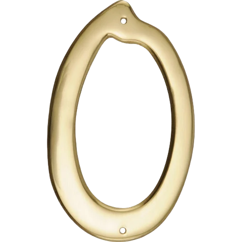 Classic Hillman 4-In. Nail-On Brass House Number 0 High-Grade