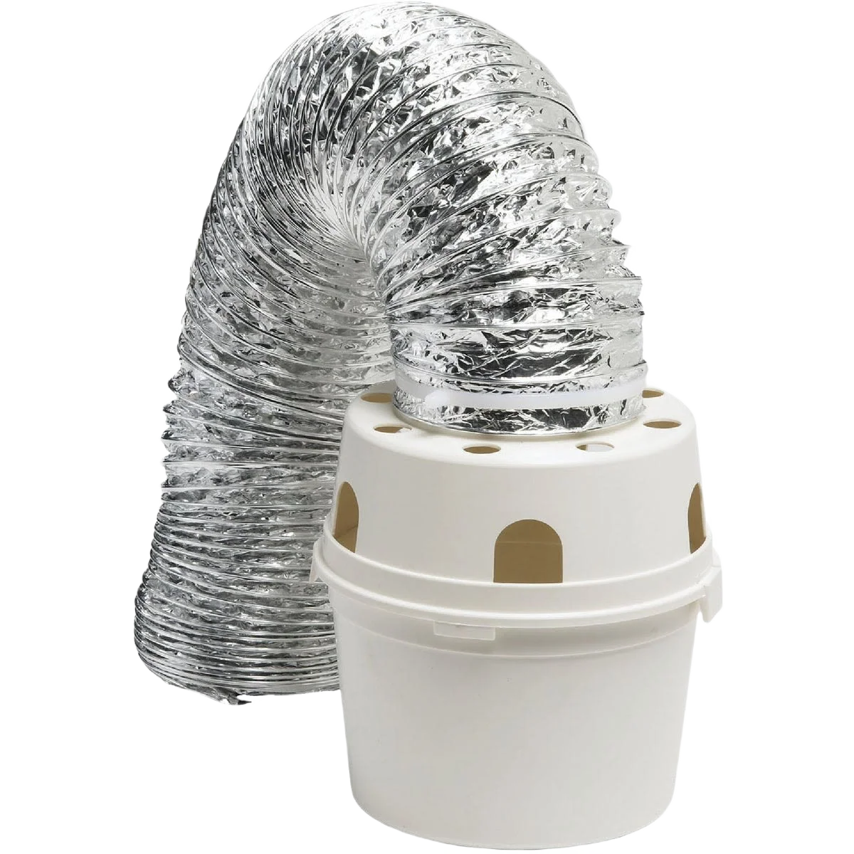 Organic Dundas Jafine White Indoor Electric Dryer Vent Kit 5 Piece Set Fine