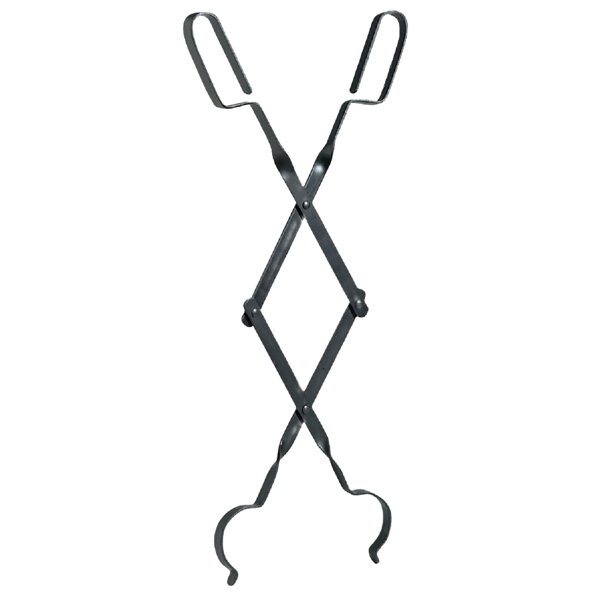 Durable Home Impressions Rigid Steel Black Fireplace Tongs 28 in. Specialty