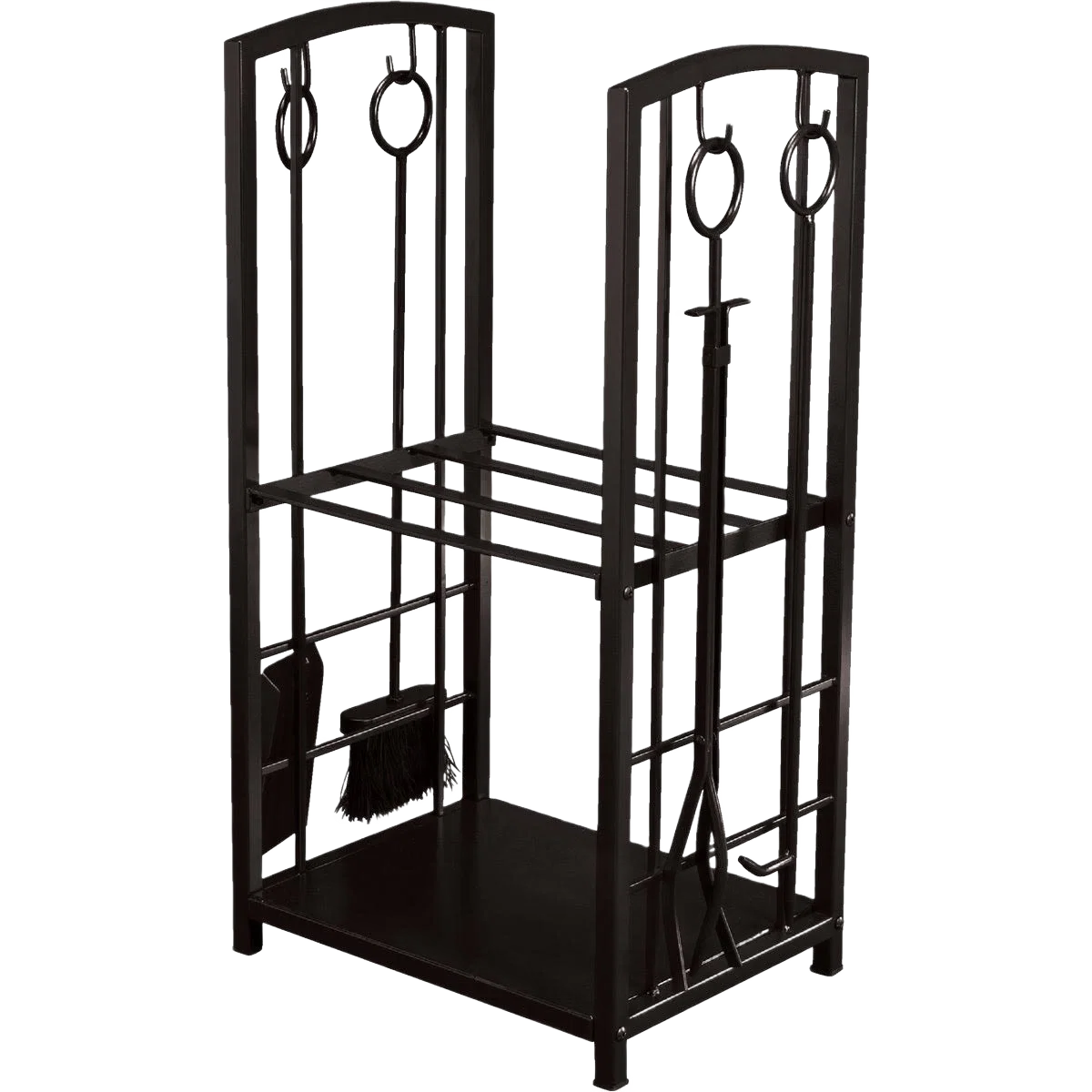Luxury Home Impressions Fireplace Tool Set with Log Rack Easy-to-Use
