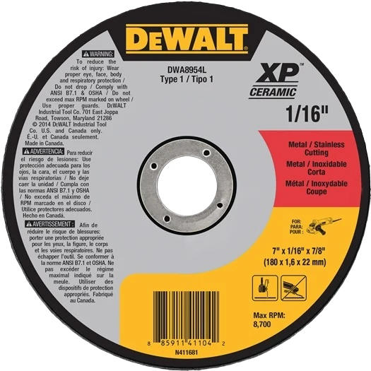 Efficient DEWALT 4-1 2 X 1 16 X 7 8 XP Ceramic Metal Cutting Wheel Natural