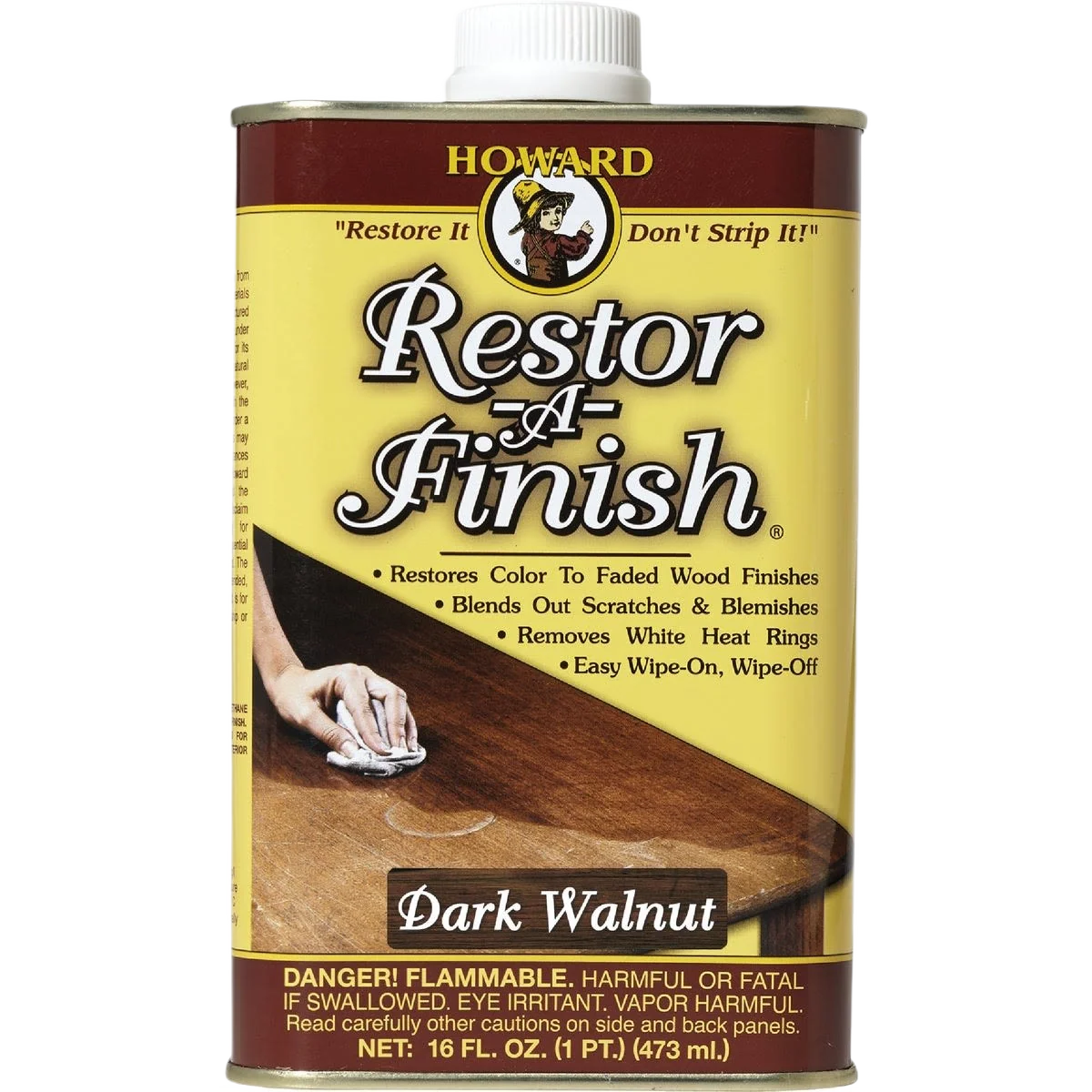 Premium Material Howard Restor-A-Finish Dark Walnut Wood Finish Restorer 16 oz. Proven