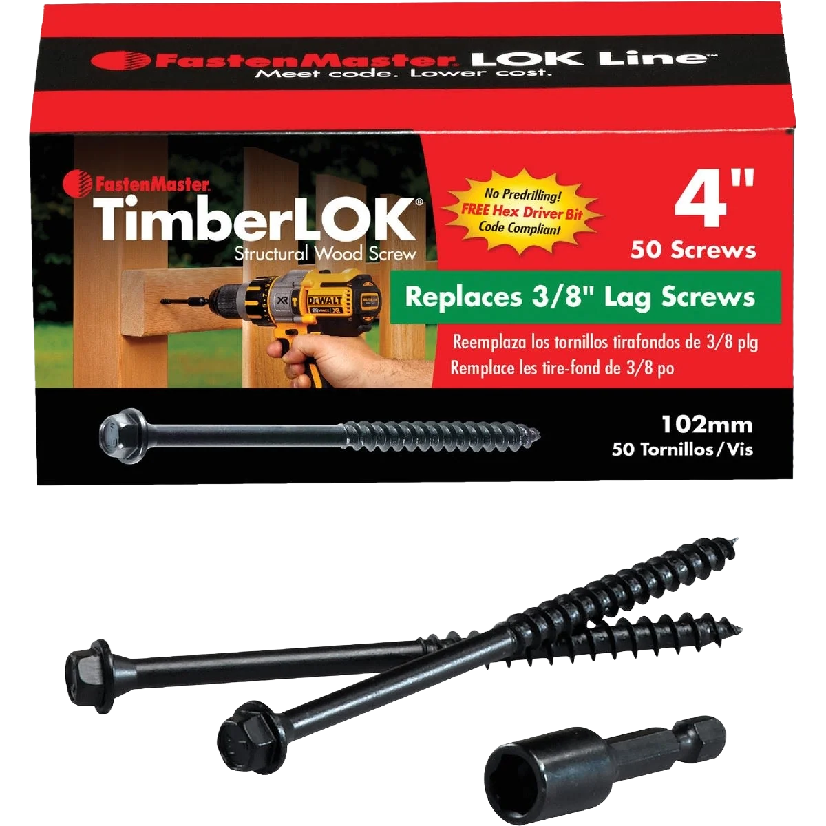 Trendy FastenMaster 4 In. HD Timberlok Structure Screws 50 Pc High-End