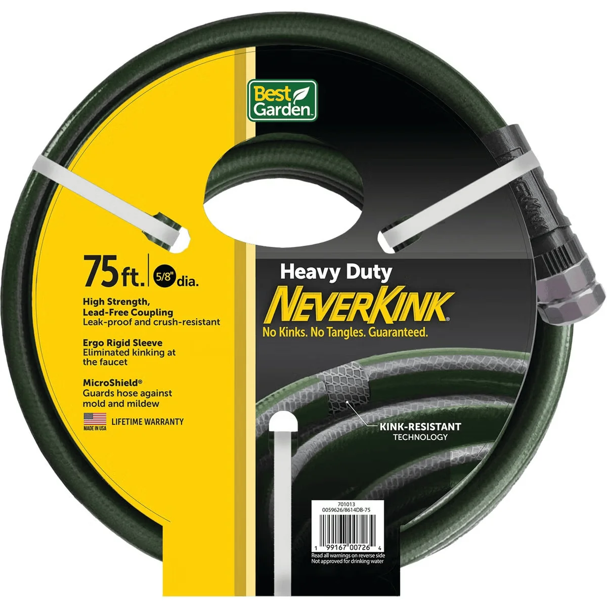 Soft Garden Kink 5 8 Dia. x 75′ Heavy Duty Garden Hose Next-Generation