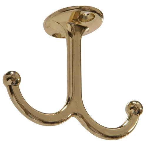 Expertly Made Hillman Undershelf Coat Hook Brass Finish Safe