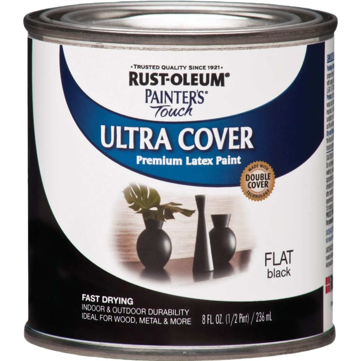 Artisan Rust-Oleum Ultra Cover Multi-Purpose Flat Black Brush-On Paint 1 2 Pint World-Class