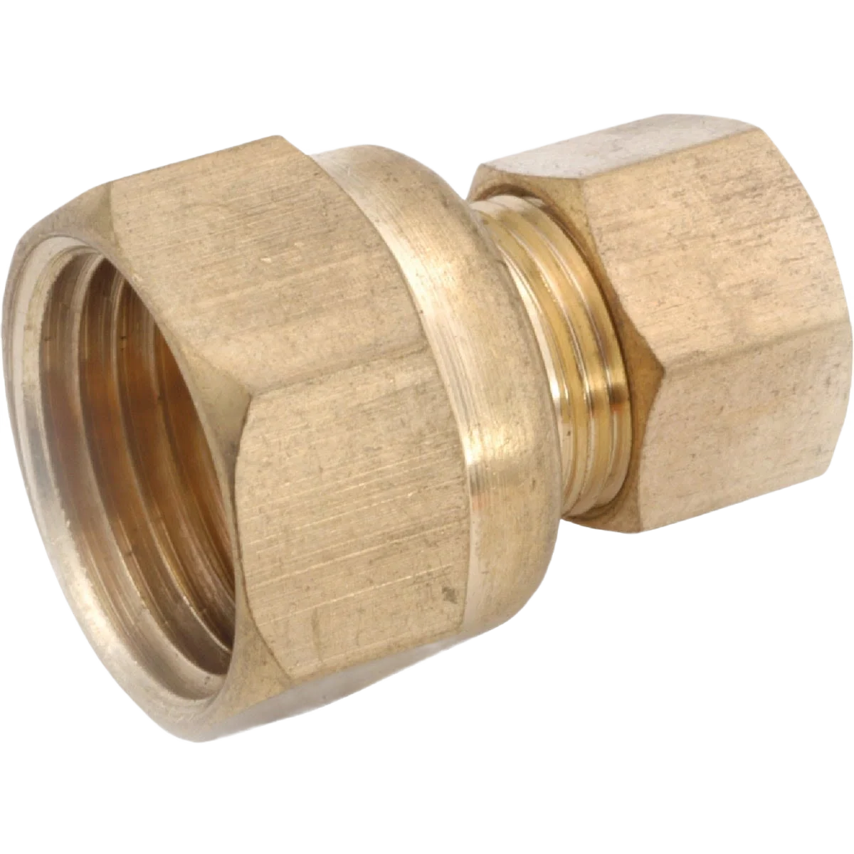 Refined Anderson Metals Brass Union Compression Adapter 5 8 In. x 1 2 In. Next-Generation