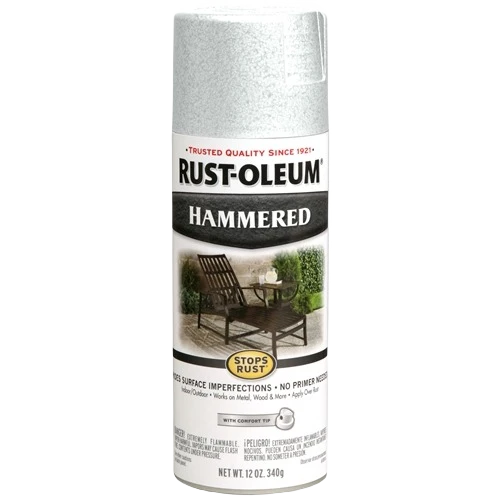 High-Performance Rust-Oleum White Hammered Spray Paint 12 oz. Selected