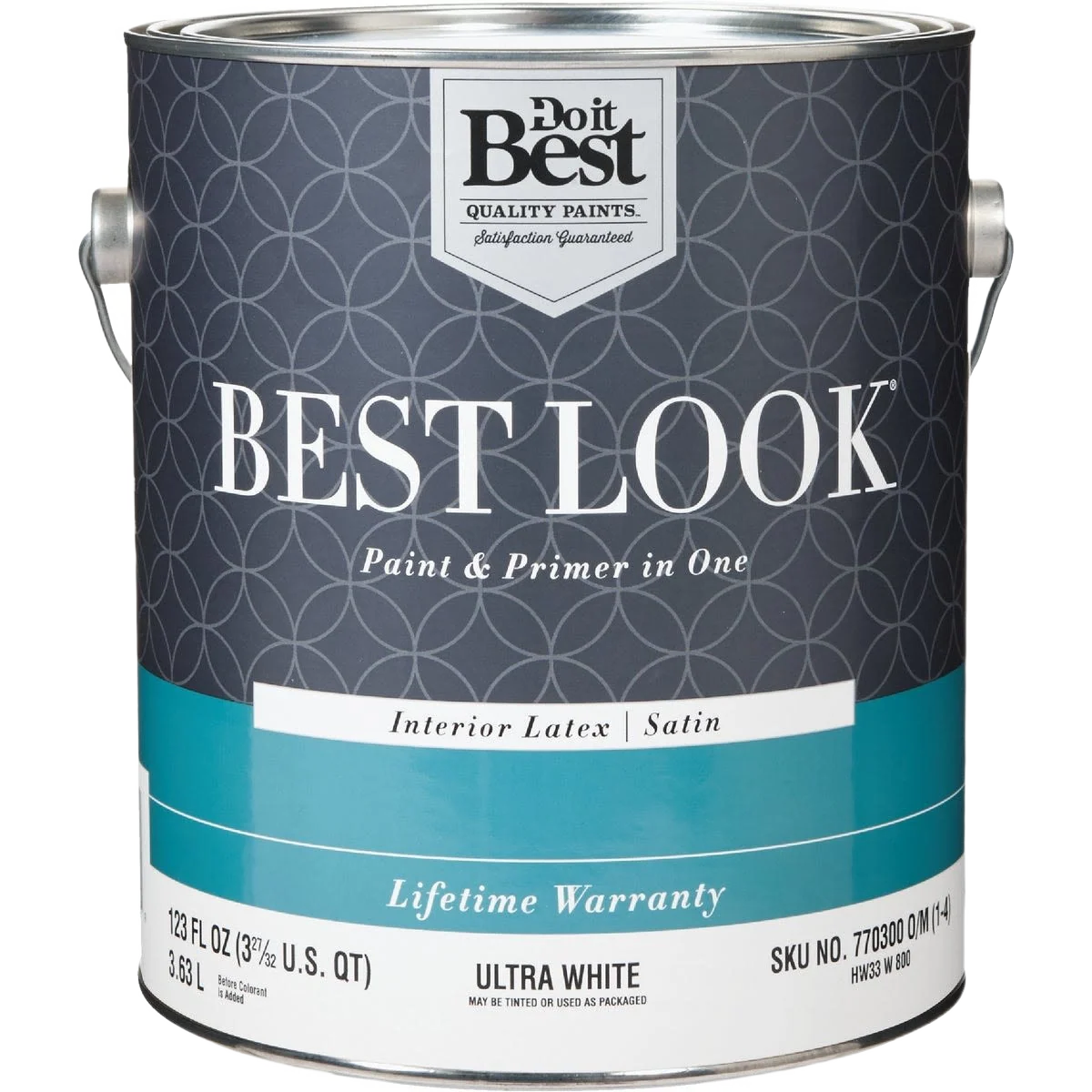 Comfortable Look Ultra White Interior Latex Satin Paint Primer In One 1 Gallon Powerful