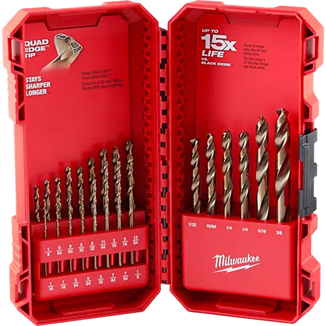 Innovative Milwaukee RED HELIX™ 23-PC Cobalt Drill Bit Set Green