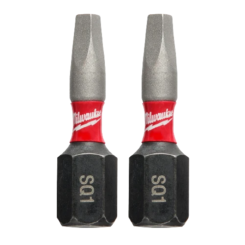 Fine Crafted Milwaukee SHOCKWAVE™ Impact Duty™ 1 SQ1 Square Bits 2-Pack Elite