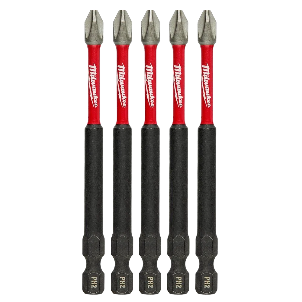 User-Friendly Milwaukee SHOCKWAVE™ Impact Duty™ 3-1 2 PH2 Phillips Bits 5-Pack Convenient