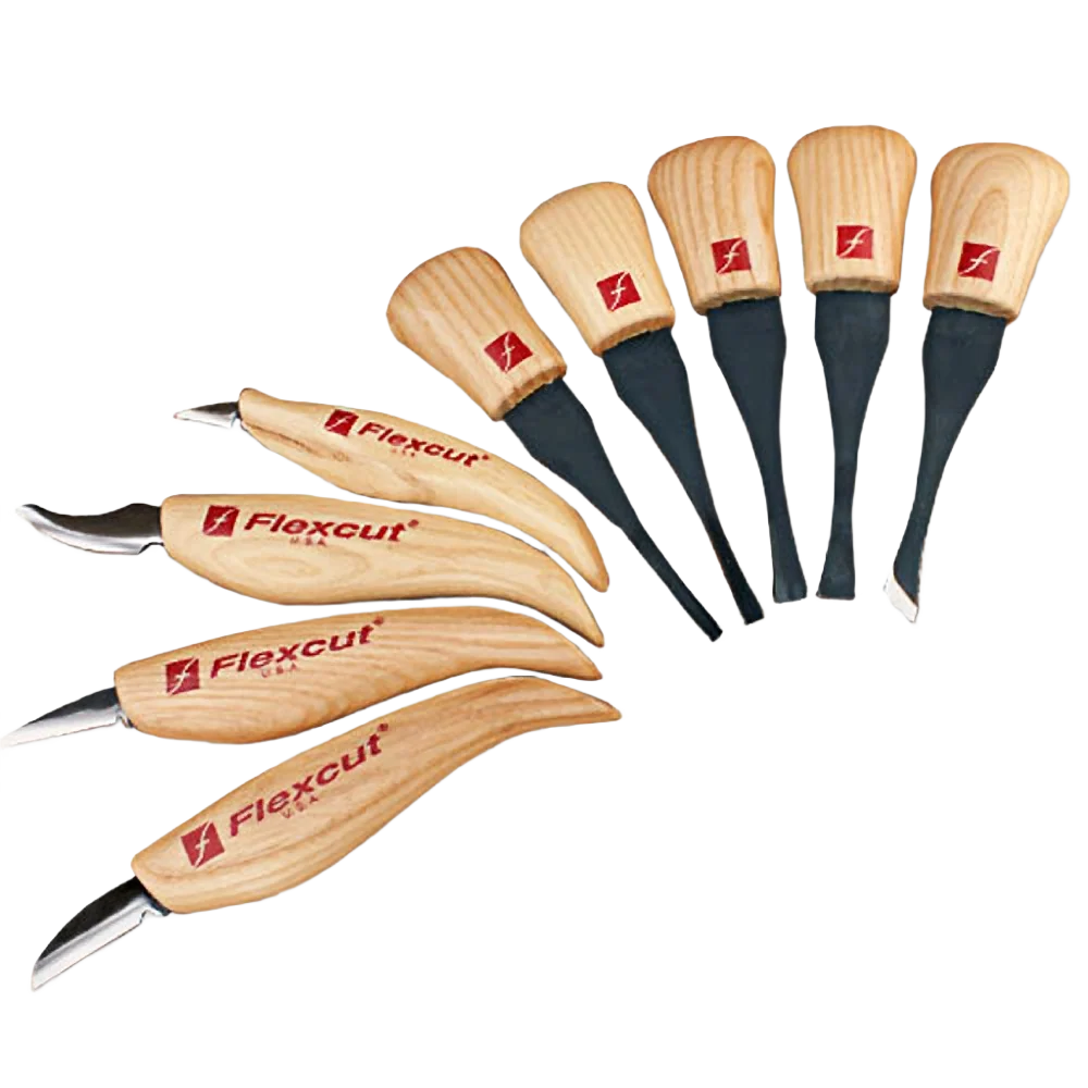 Luxury Flexcut 9 Pc. Deluxe Palm Knife Carving Set Quality