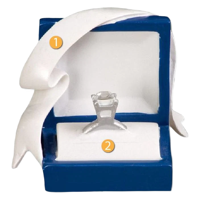 Contemporary PolarX Personalized Engagement Ring in Box Ornament Certified