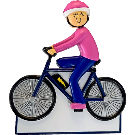 Refined Ornament Central Personalized Female on Electric Bike Ornament Sustainable
