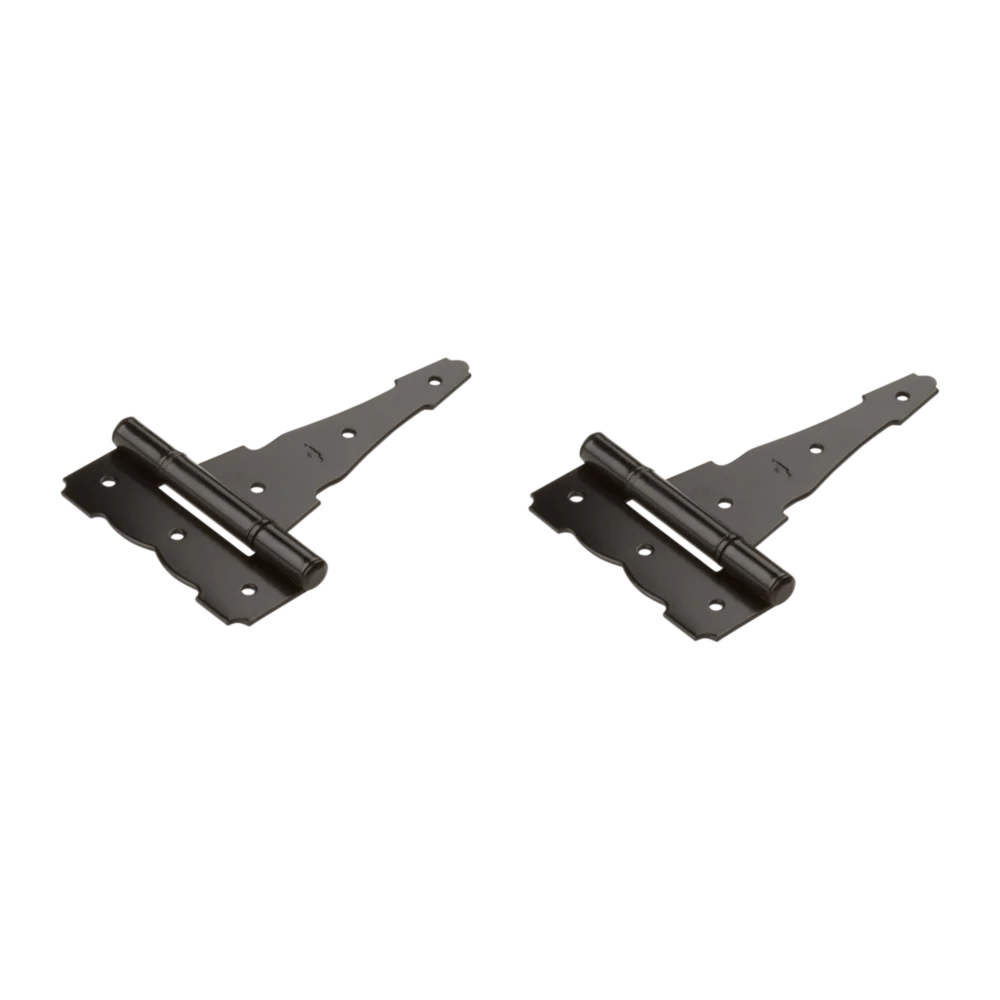 Unique National Hardware 6 Black Ornamental Reversible T-Hinge High-Performance