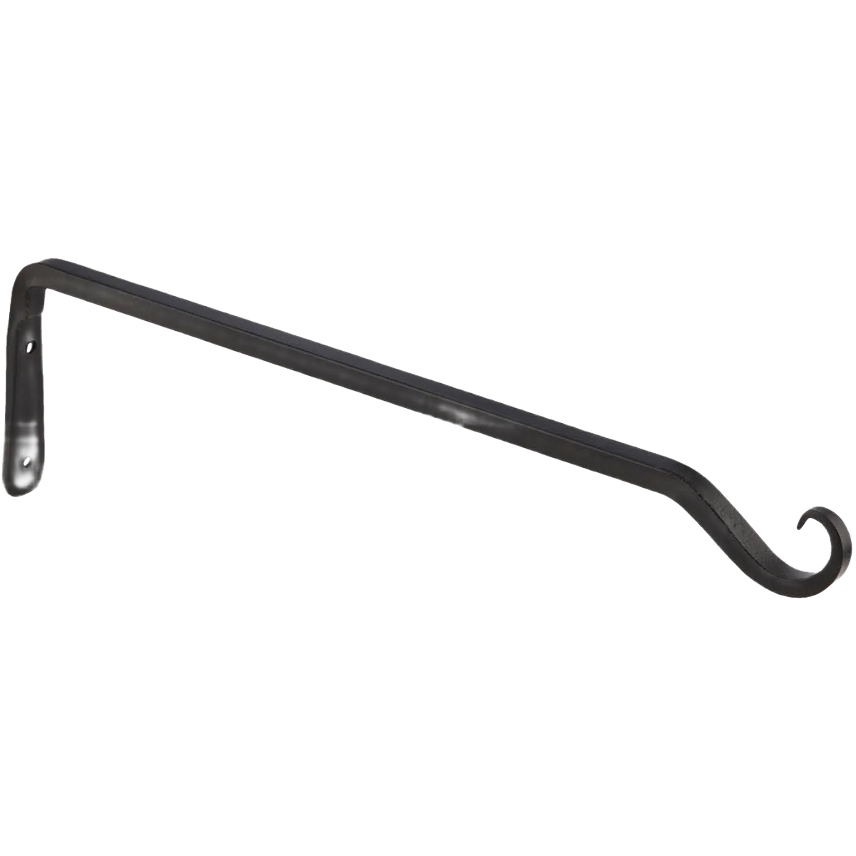Artisan Panacea Black Powder-Coated Straight Wrought Iron Hanging Plant Bracket 15 Efficient