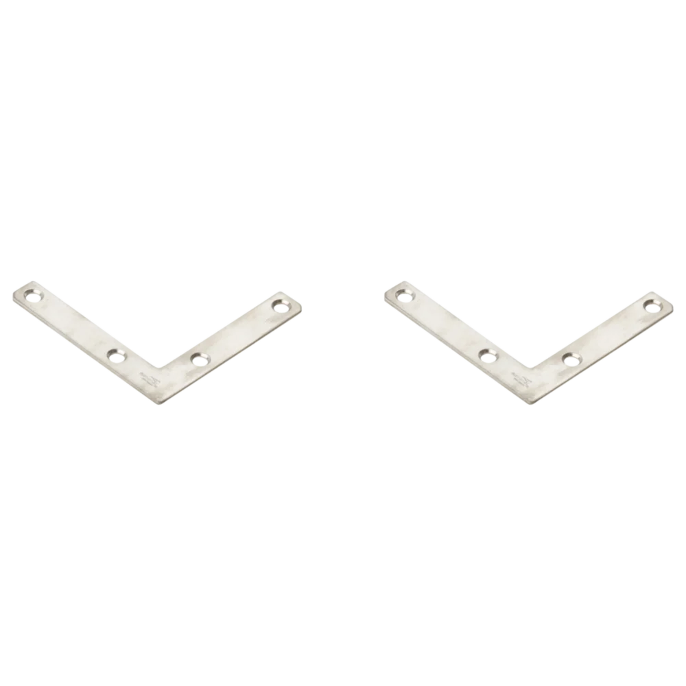 Elegant National Hardware 3 x 1 2 Stainless Steel Flat Corner Brace 2-Count Breathable