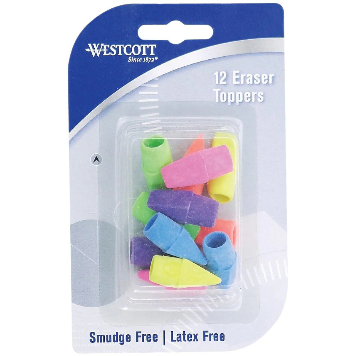 Durable Westcott 12-Pack Cap Eraser Easy-to-Use