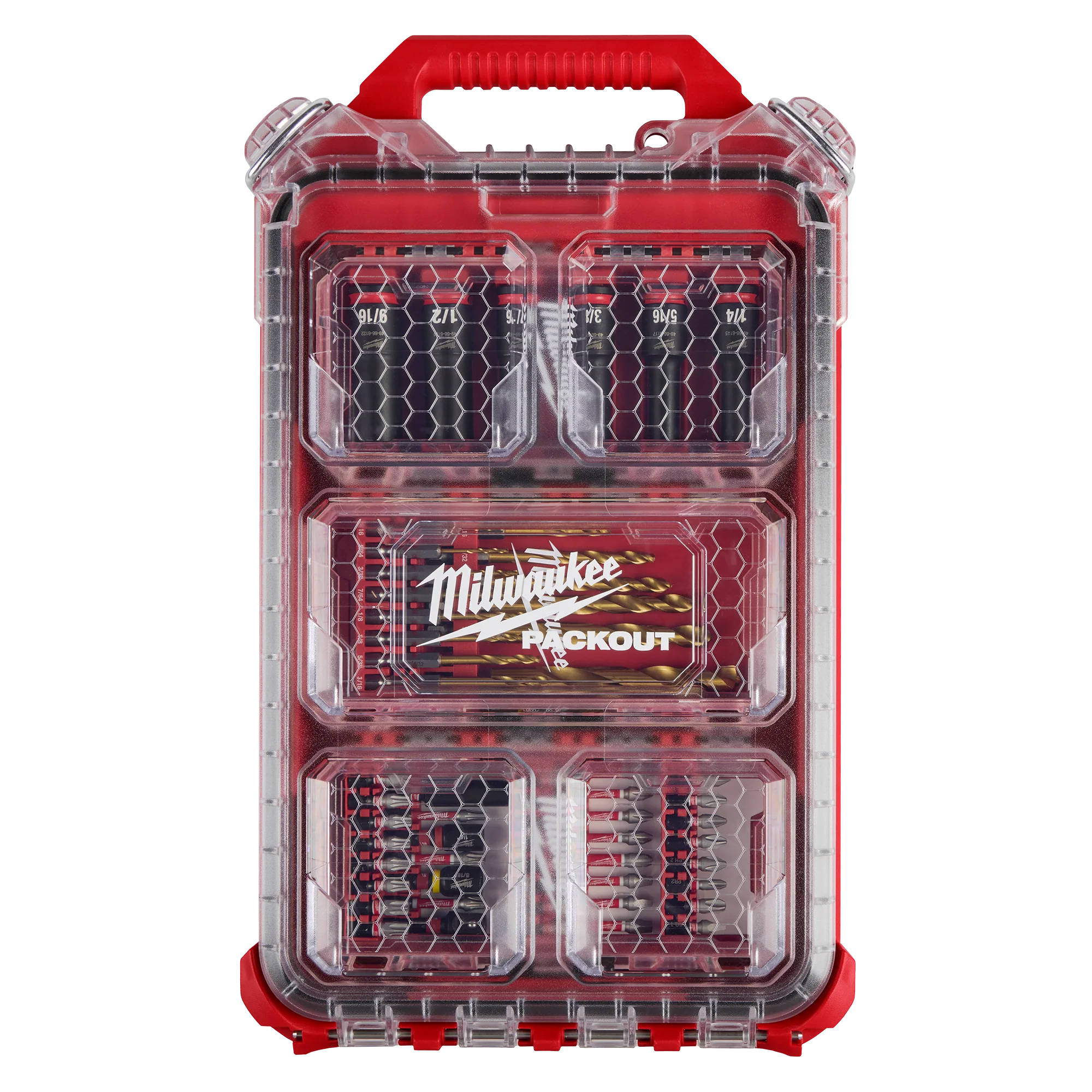 Professional Milwaukee SHOCKWAVE™ Impact Duty 60PC Drill Drive Fasten with PACKOUT™ Exceptional