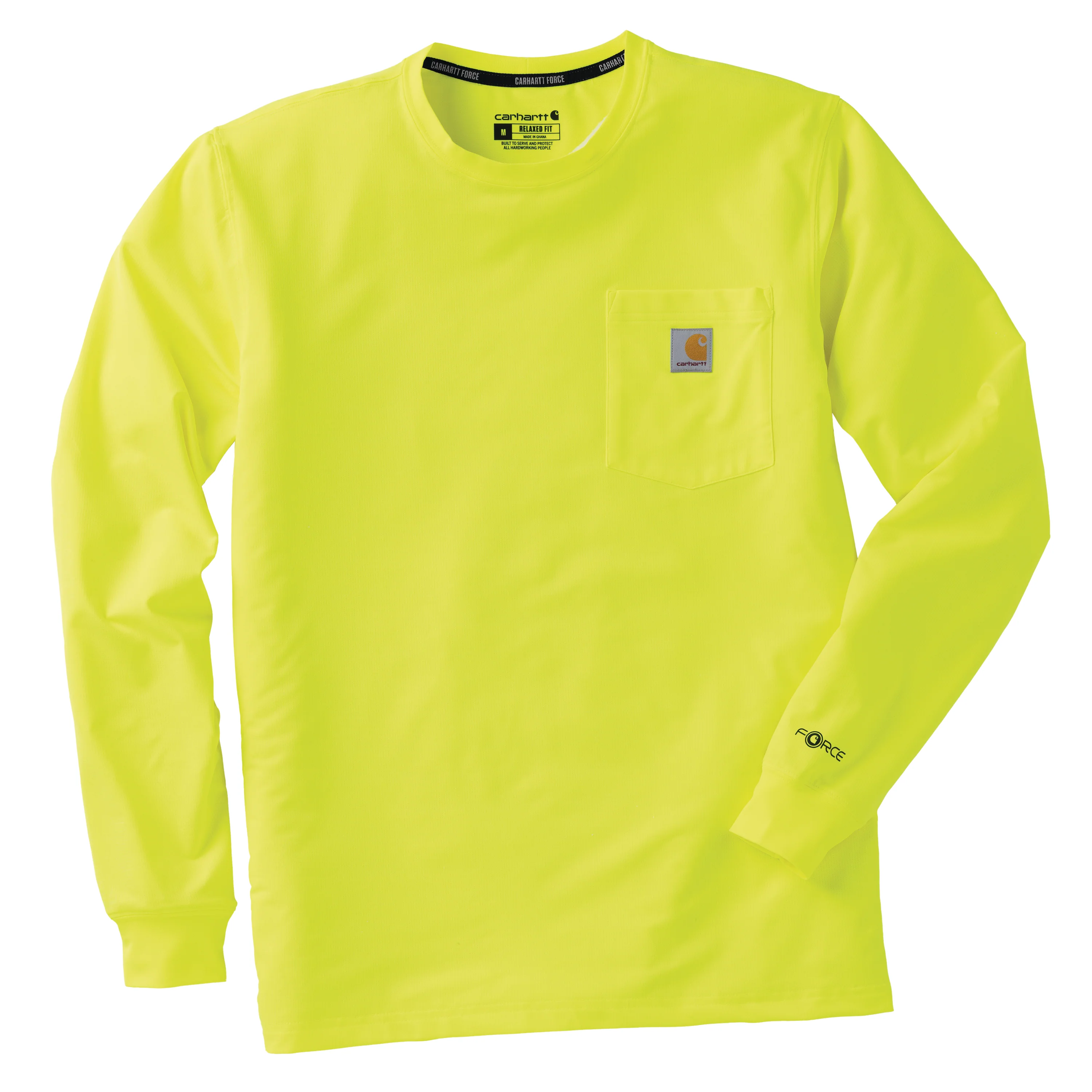 Refined Carhartt Men’s Force Relaxed Color Enhanced Long Sleeve T-Shirt Smooth