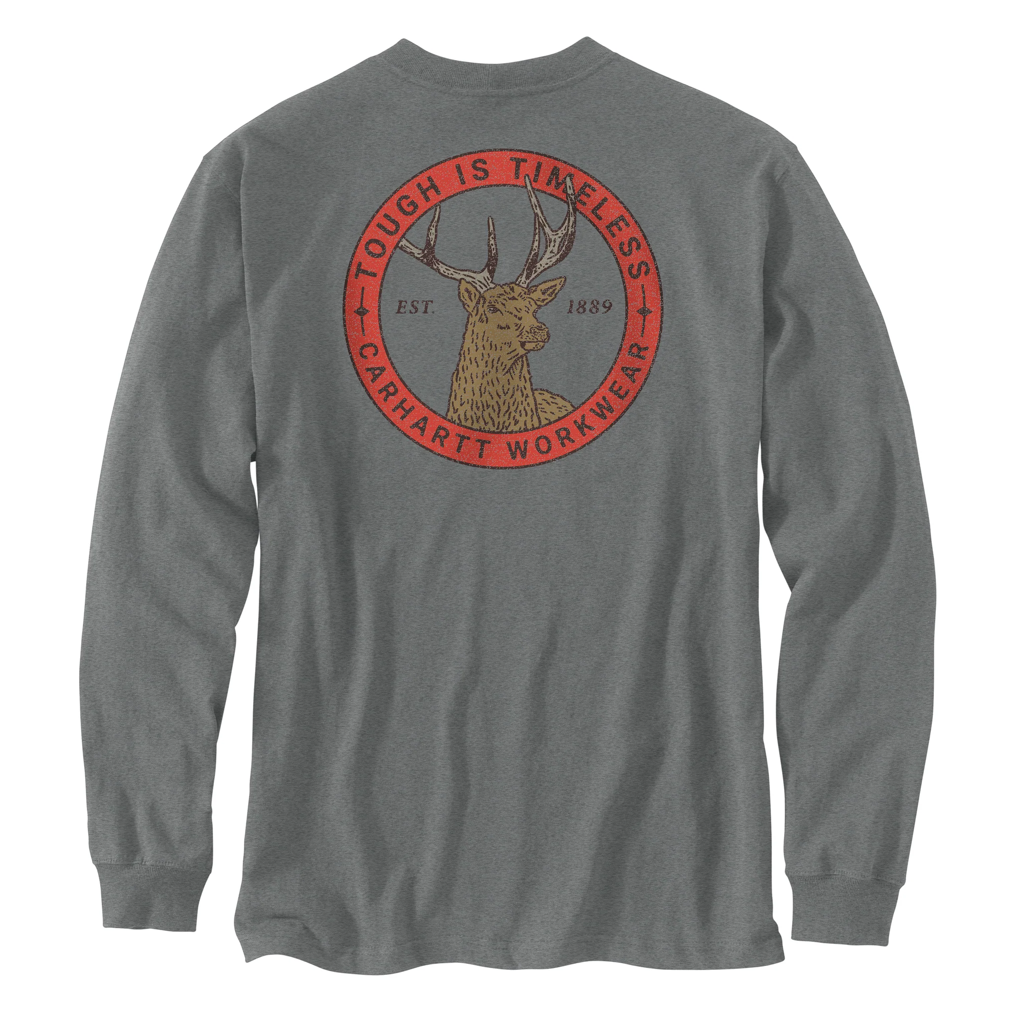 User-Friendly Carhartt Men’s Irvine Relaxed Deer Badge Long Sleeve T-Shirt Soft