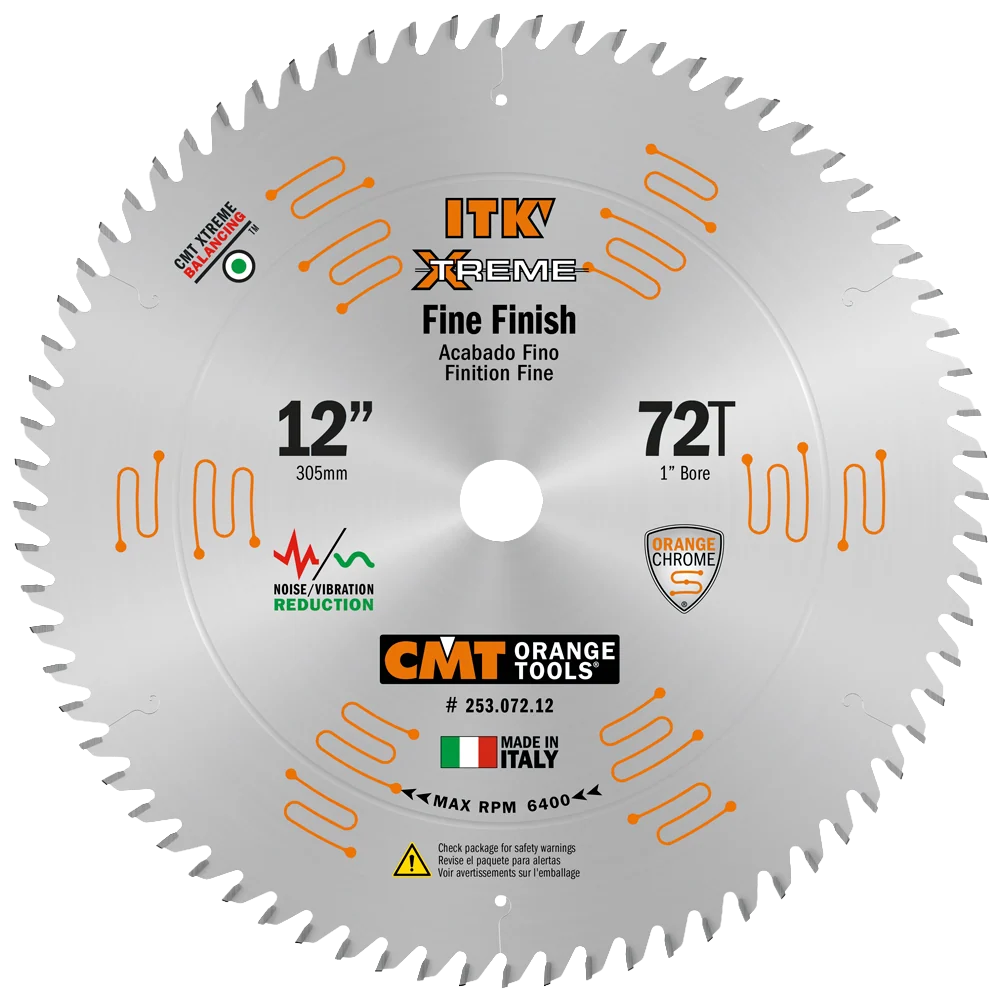 Smart CMT Orange Tools 12 72T Fine Finish Compound Sliding Saw Blade Lightweight