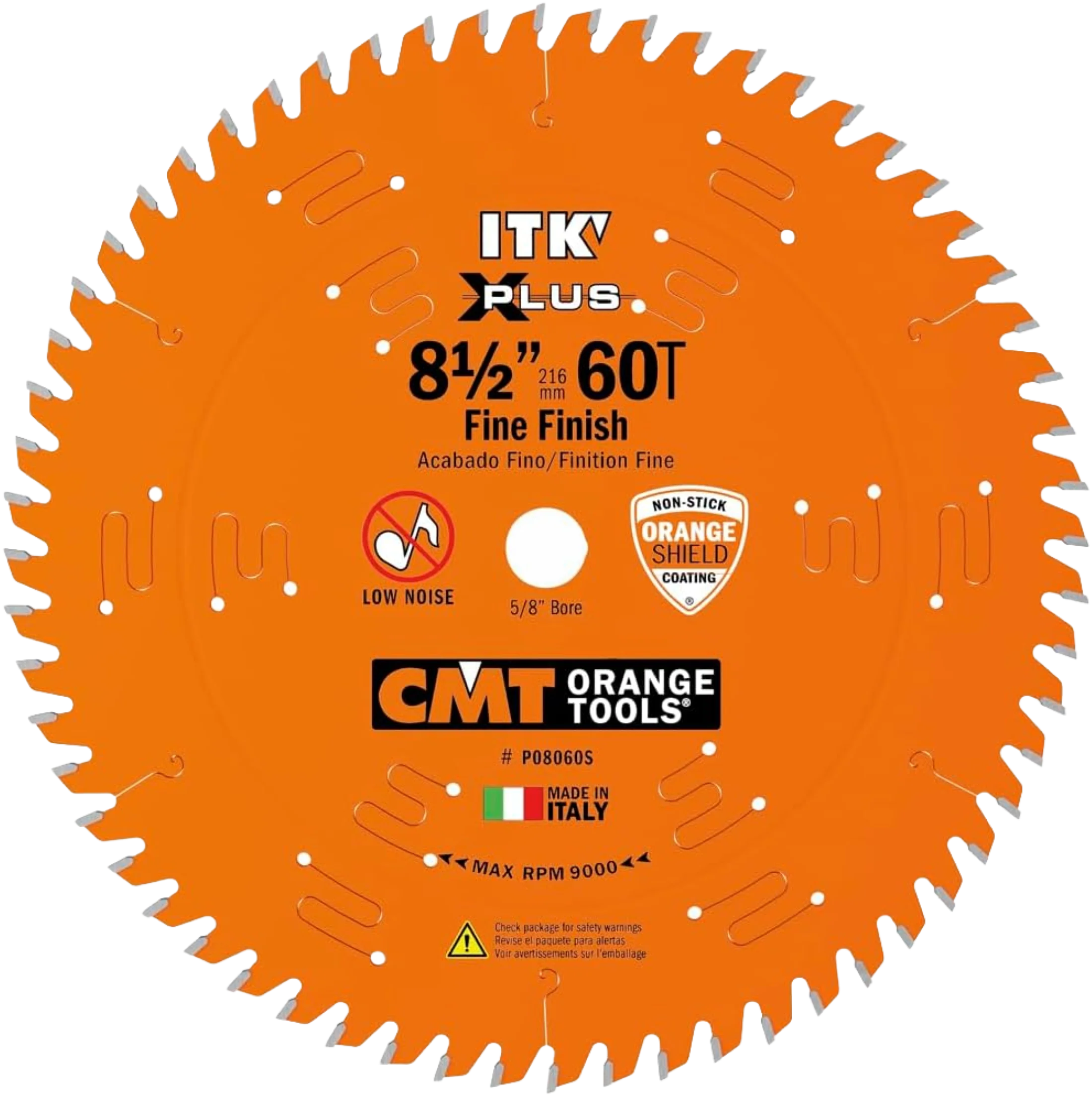 Expertly Made CMT Orange Tools 8-1 2 60T Itk-Xplus® Finish Sliding Compound Saw Blade Casual