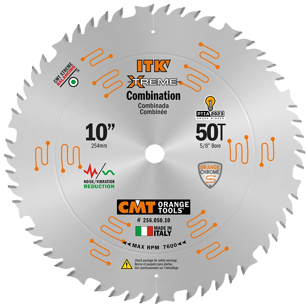 Functional CMT Orange Tools 10 50T Combination Saw Blade Recyclable