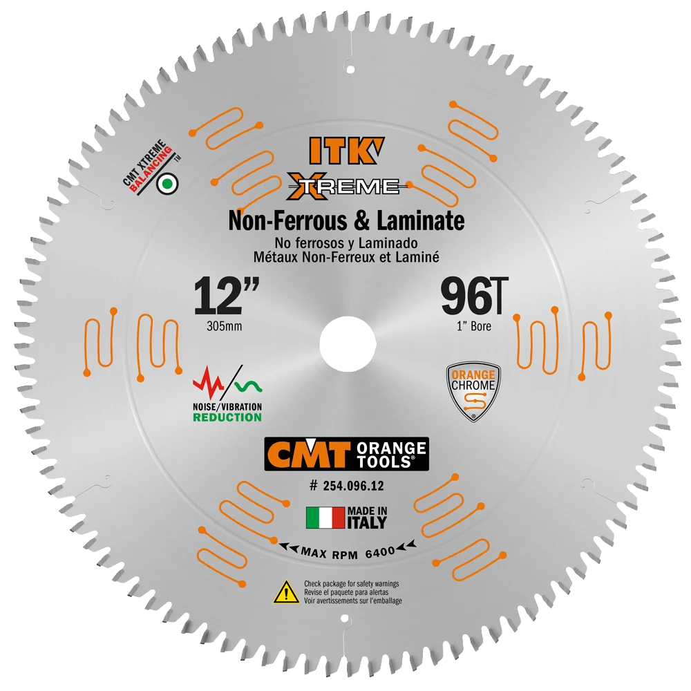 Quality CMT Orange Tools 12 96T Non-Ferrous Melamine Saw Blade Effective