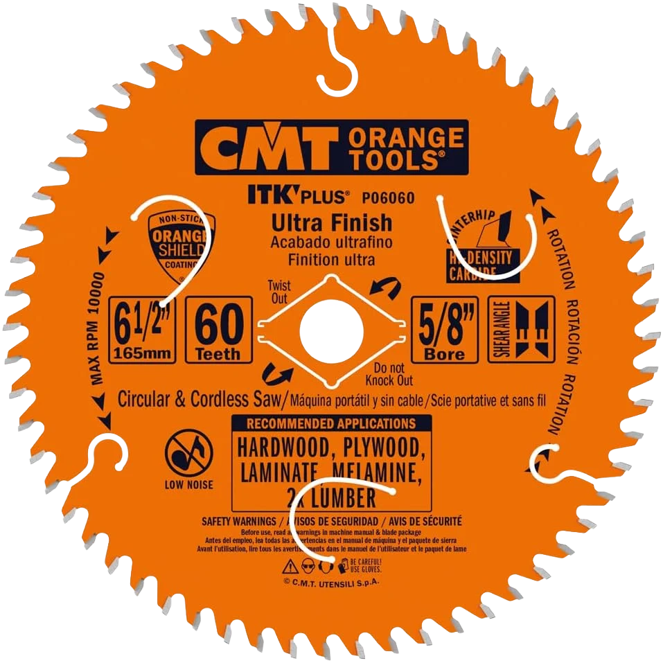 Sophisticated CMT Orange Tools 6-1 2 60T Itk-Plus® Ultra Finish Saw Blade Easy-to-Use