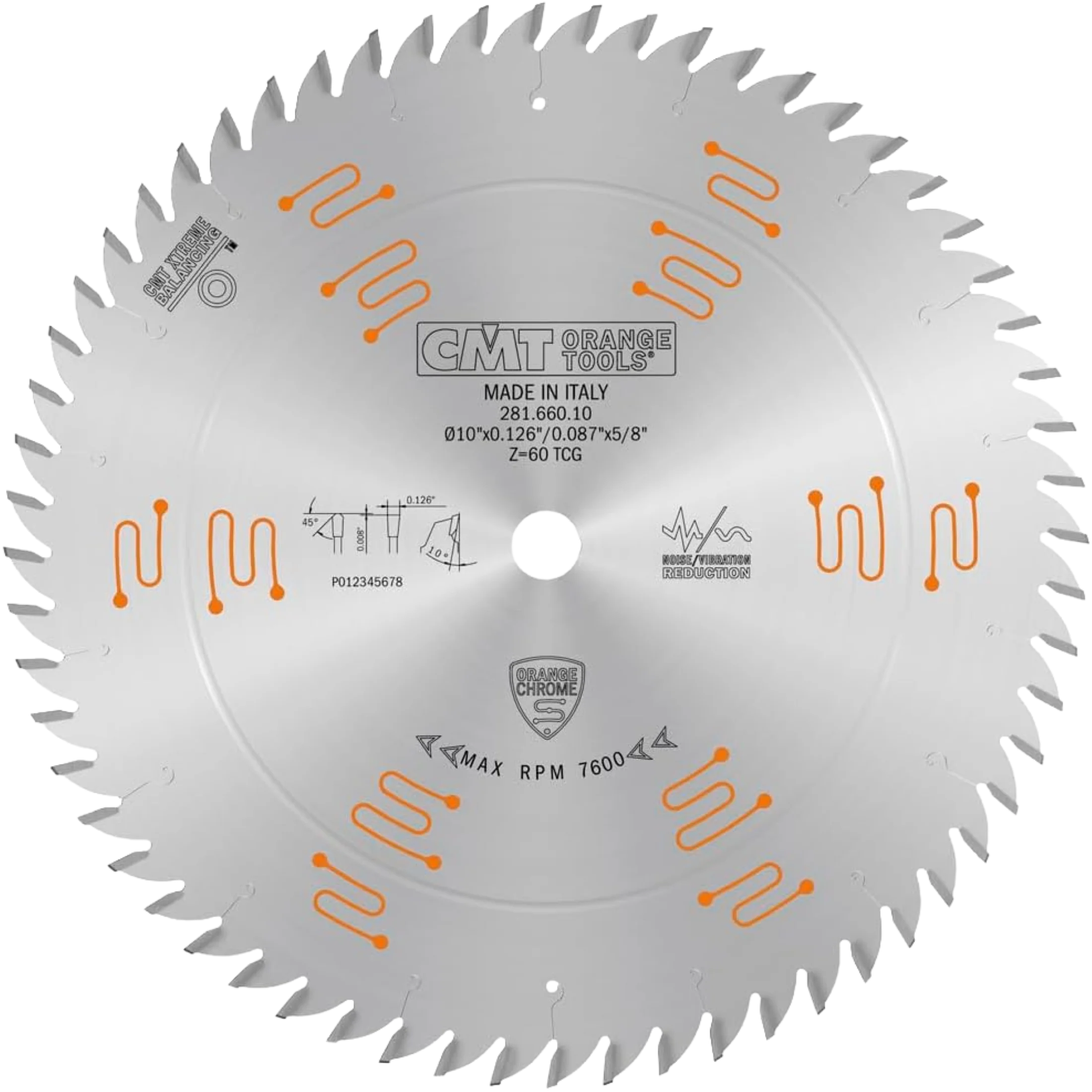 Casual CMT Orange Tools 10 60T Heavy-Duty Fine Finish Saw Blade Expertly Made