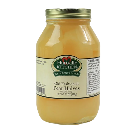 Dependable Hartville Kitchen Old Fashioned Pear Halves 35 oz. Effective