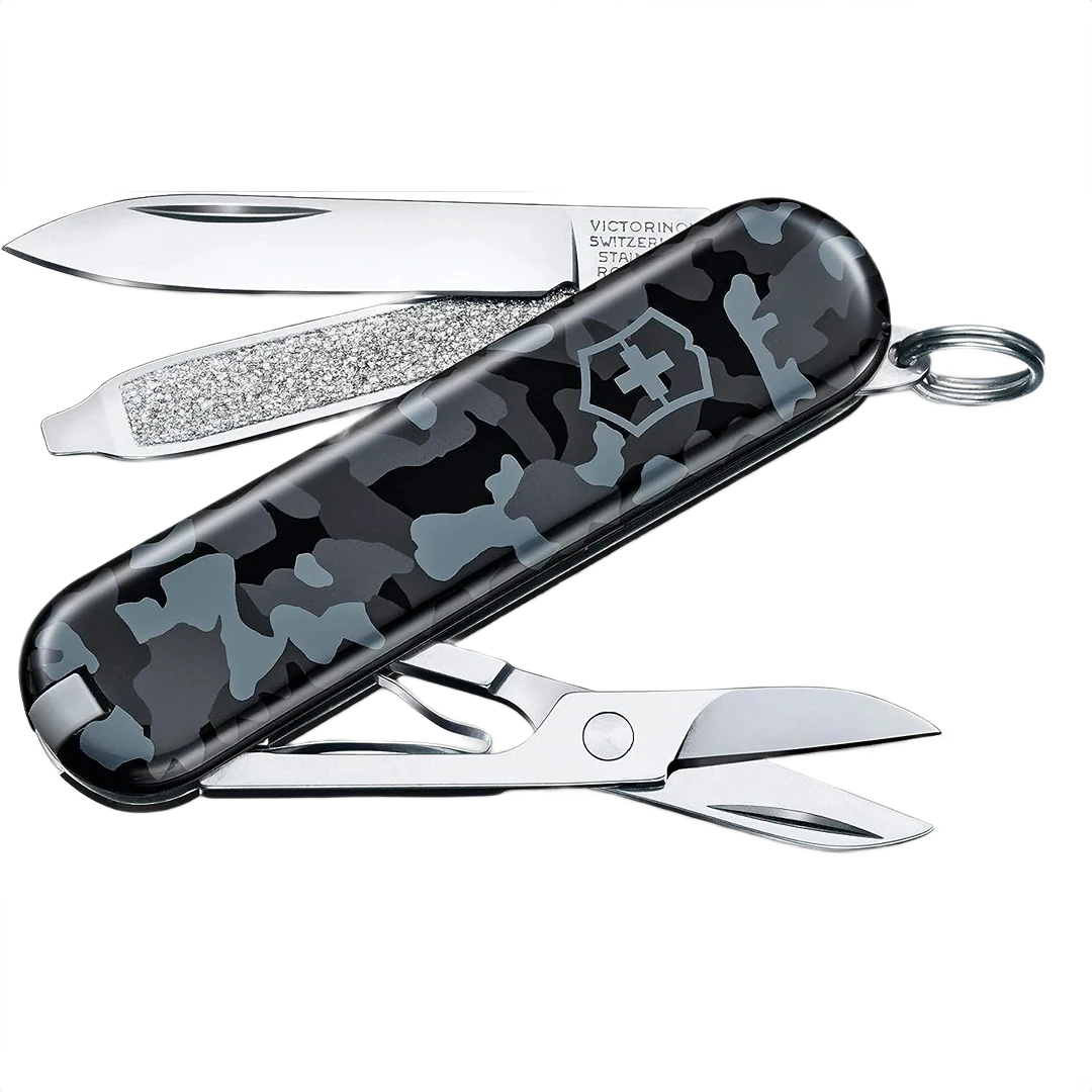 Versatile Victorinox Classic Pocket Knife Gray Camo Organic