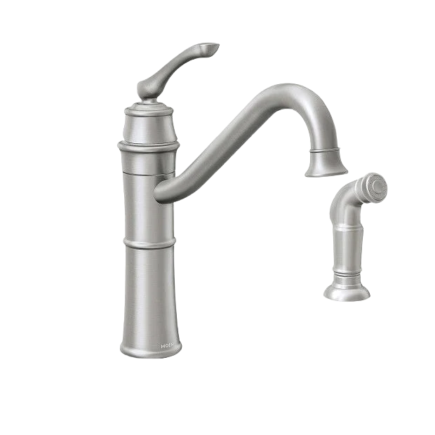 Authentic Moen Wetherly Stainless One Handle High Arc Kitchen Faucet Fine