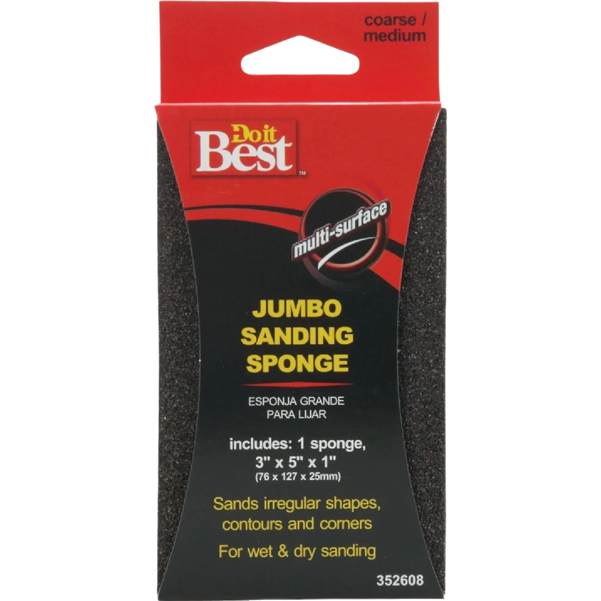 Elegant Do it Jumbo Medium Coarse 36 80-Grit All-Purpose Sanding Sponge Trusted