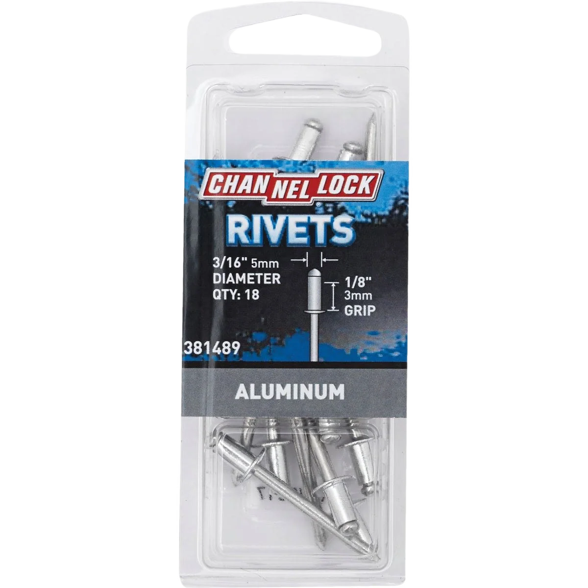 Healthy Channellock 3 16 In. Diameter x 1 8 In. Grip Aluminum Pop Rivets 18-Pack Artisan