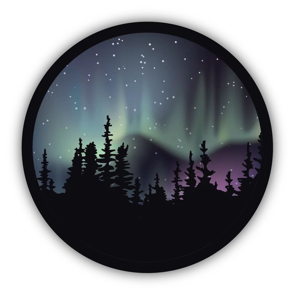 Official Stickers Northwest Northern Lights Sticker Lightweight