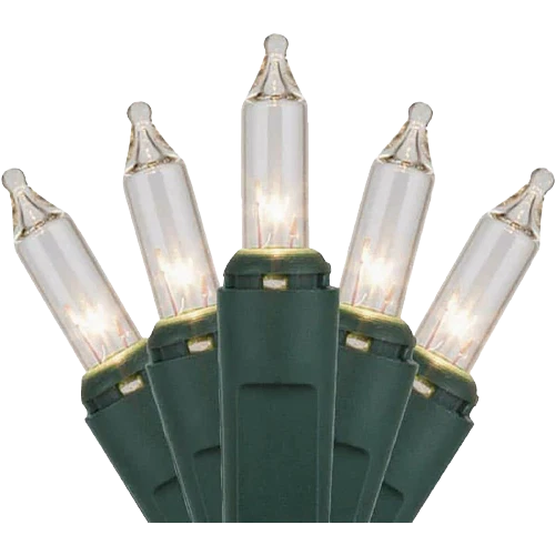 Recyclable J Hofert 20′ Clear Lights with Green Wire Environmentally Friendly