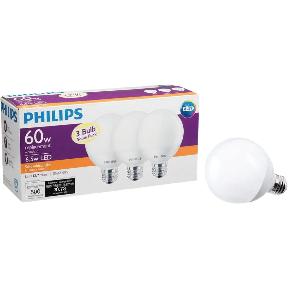 Proven Philips G25 Medium LED Decorative Light Bulb Relaxed