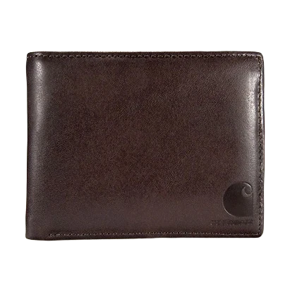 Powerful Carhartt Dark Brown Oil Tan Passcase Wallet Top-Quality