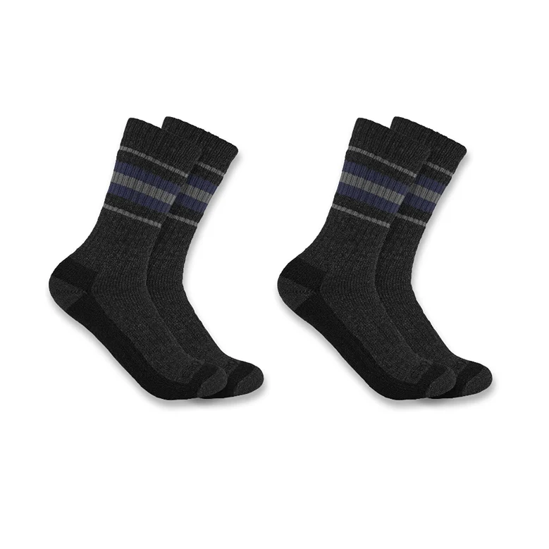 Functional Carhartt Women’s Medium Black Crew Socks 2-Pack Powerful