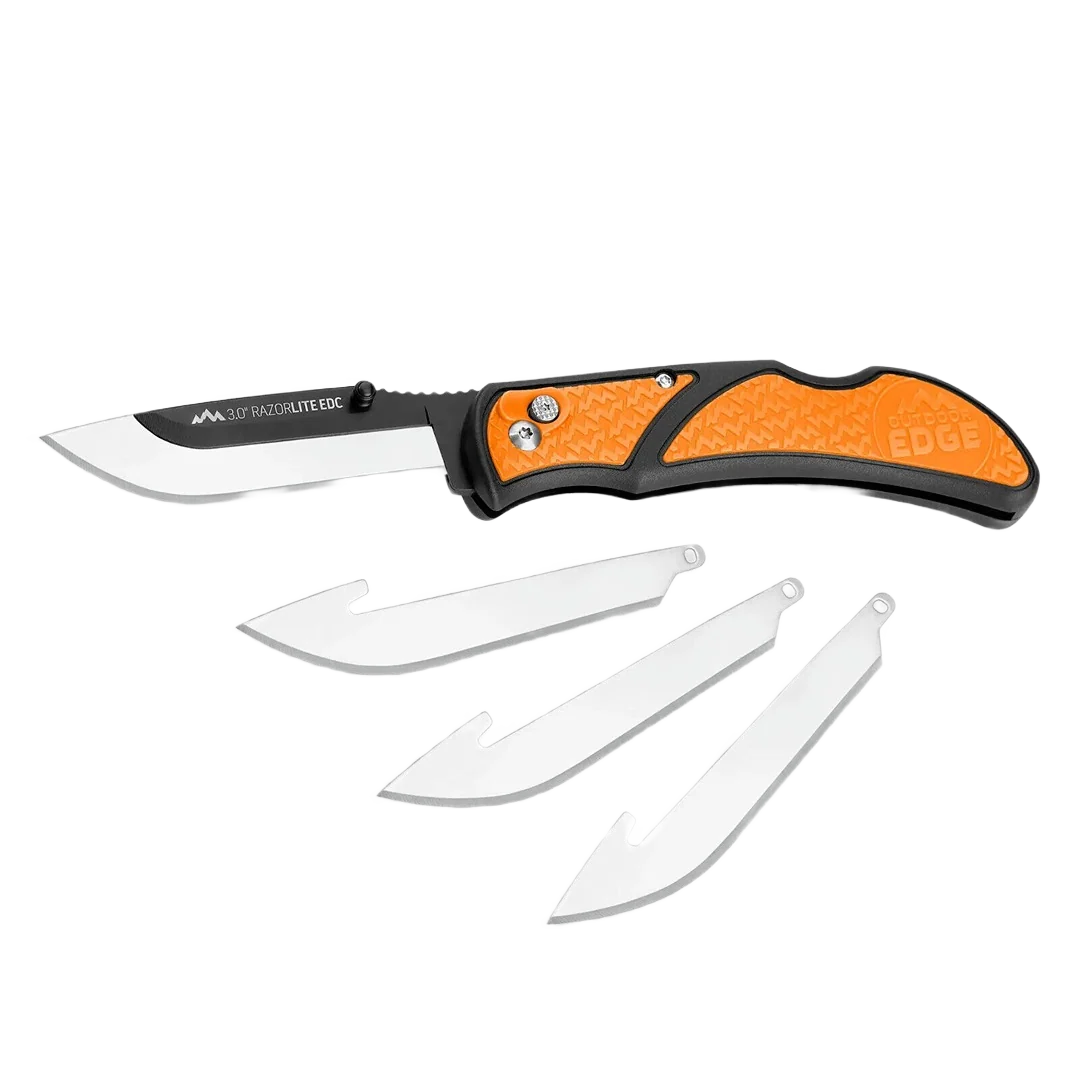 Elegant Outdoor Edge Razor-Lite Replaceable Blade 3 In. Folding Knife Orange Responsible