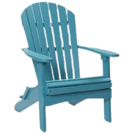 Classic Berlin Gardens Comfo Aruba Blue Folding Adirondack Chair Eco-Friendly