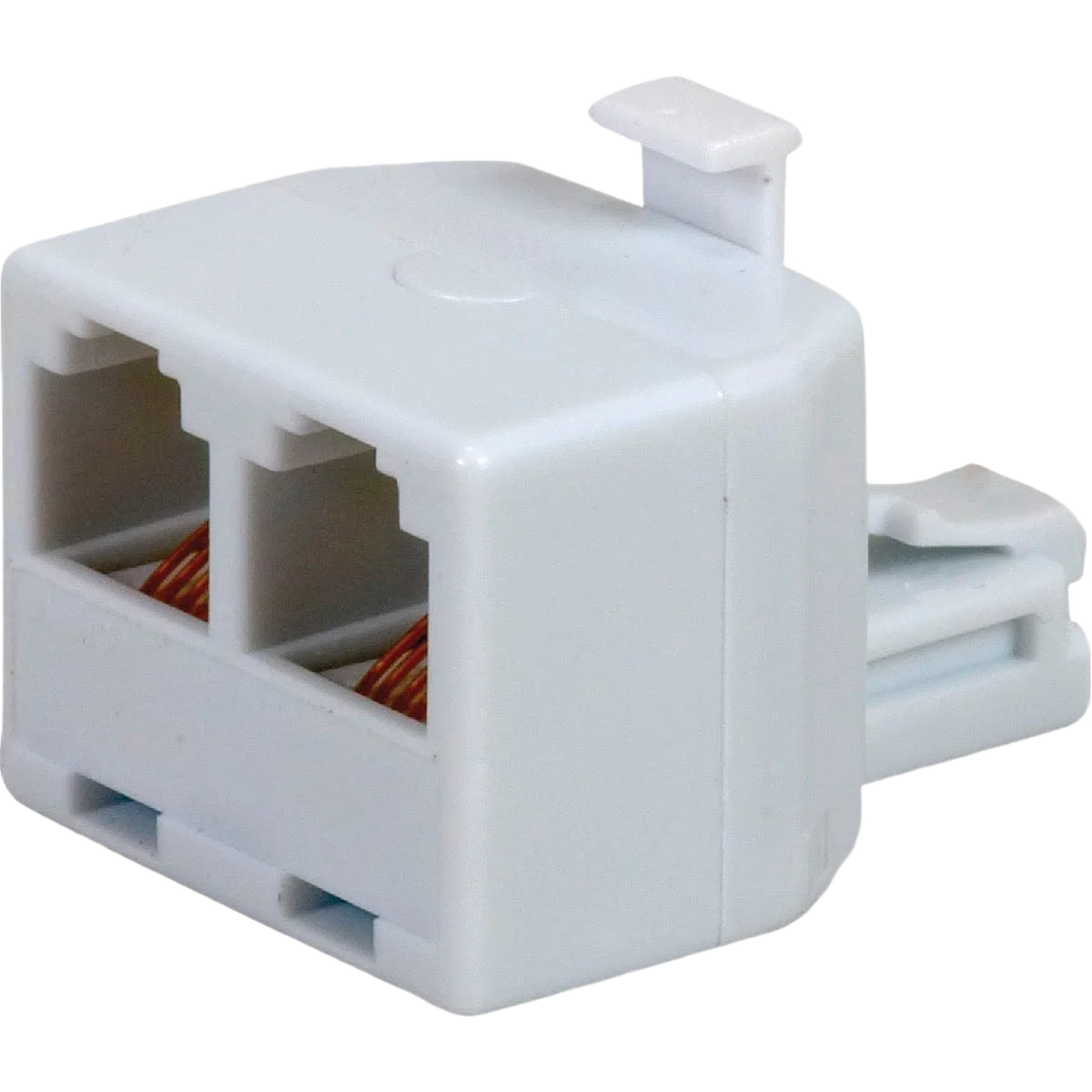 Top-Quality RCA White 2-Line Phone Splitter Versatile