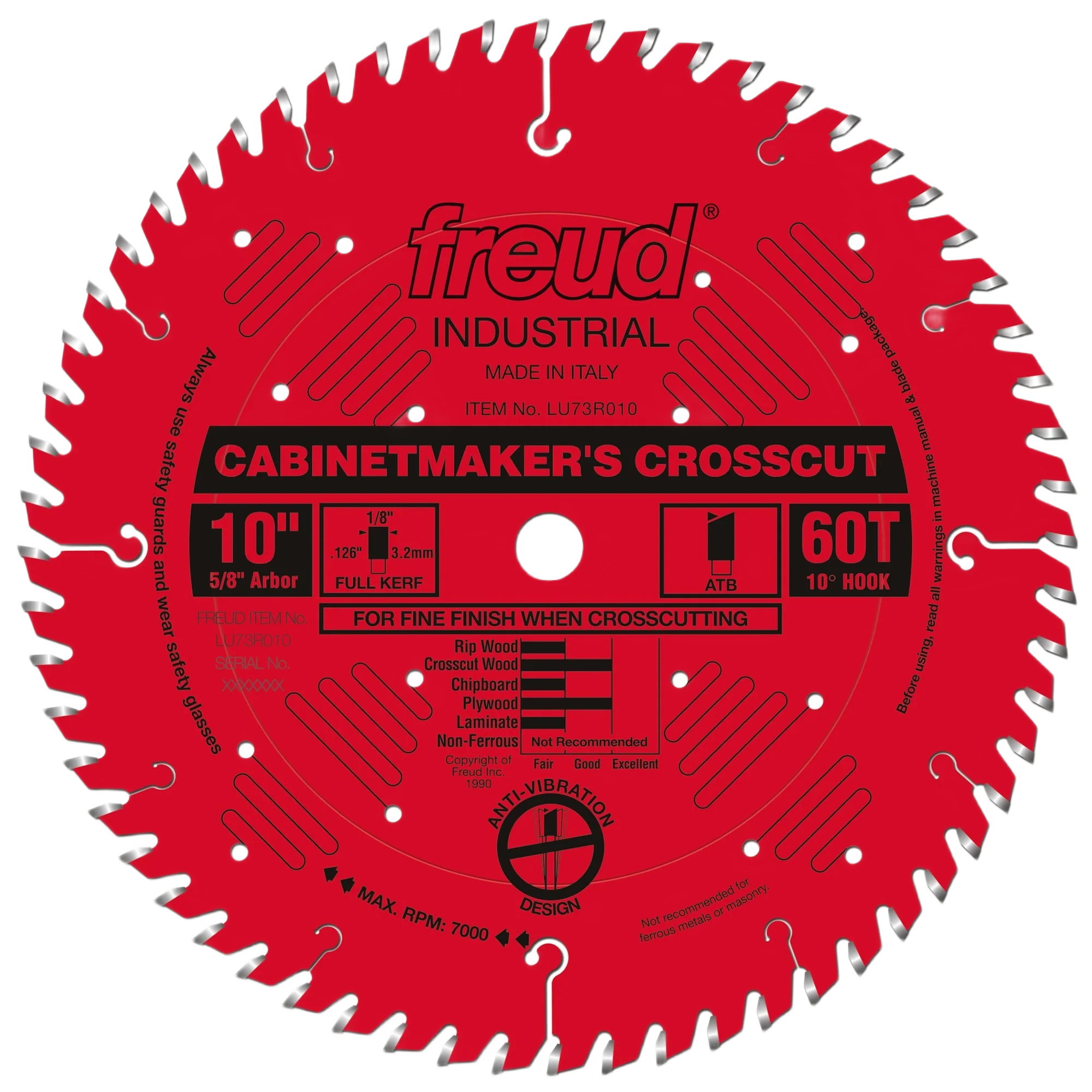 Enhanced Freud 10 in. x 60 ATB Crosscut High-Grade