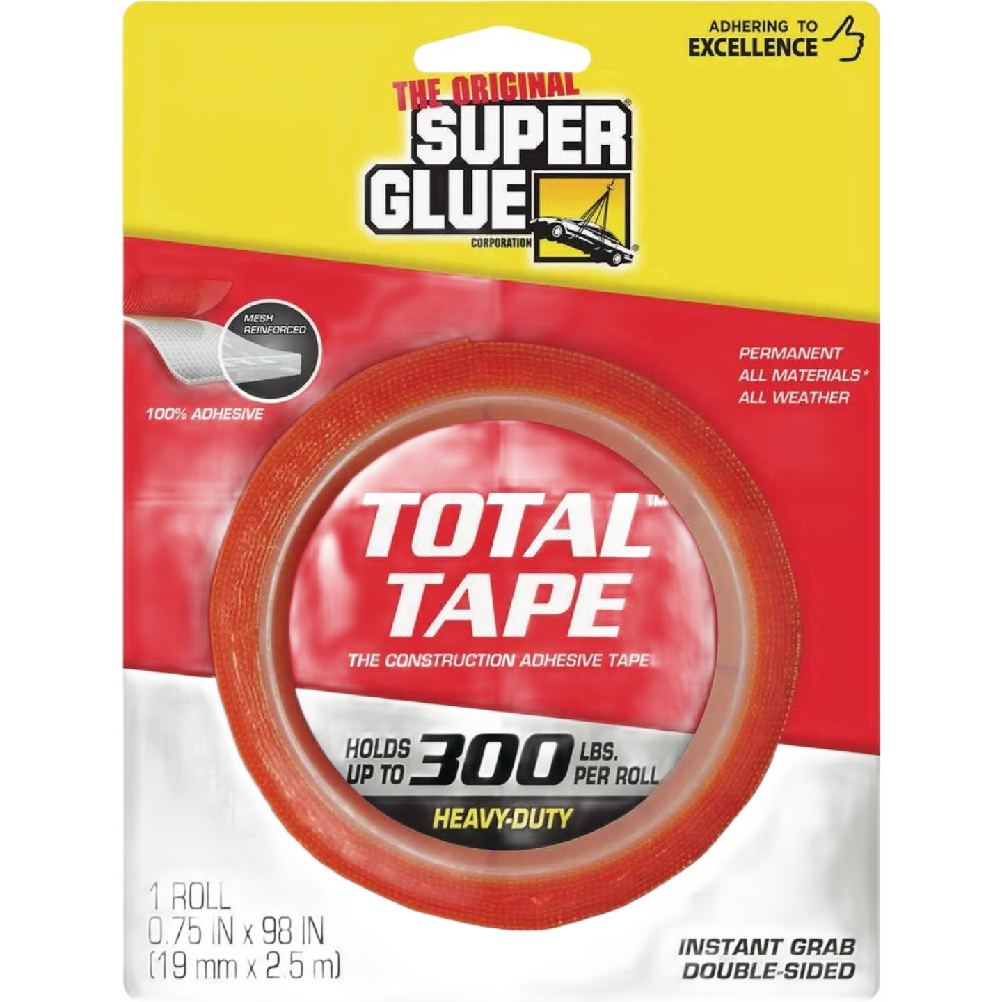 Safe Super Glue Total Tape™ Double-Sided Mounting Adhesive Roll Environmentally Friendly