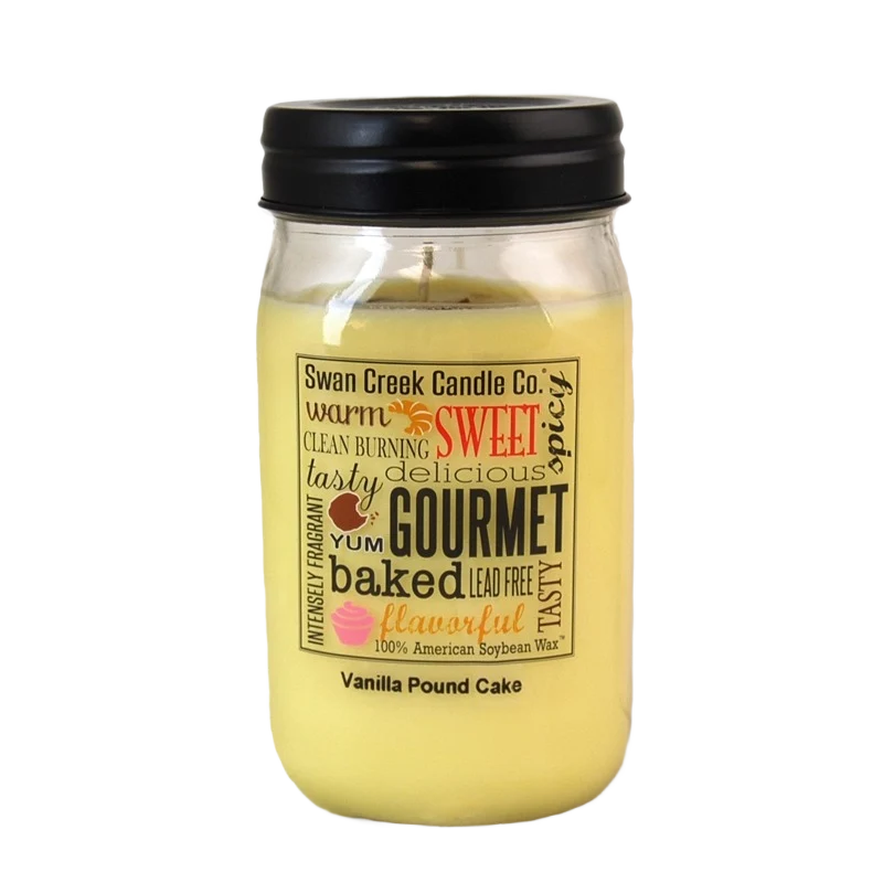 Stylish Swan Creek Vanilla Pound Cake Pantry Jar Candle 12 oz. Comfortable