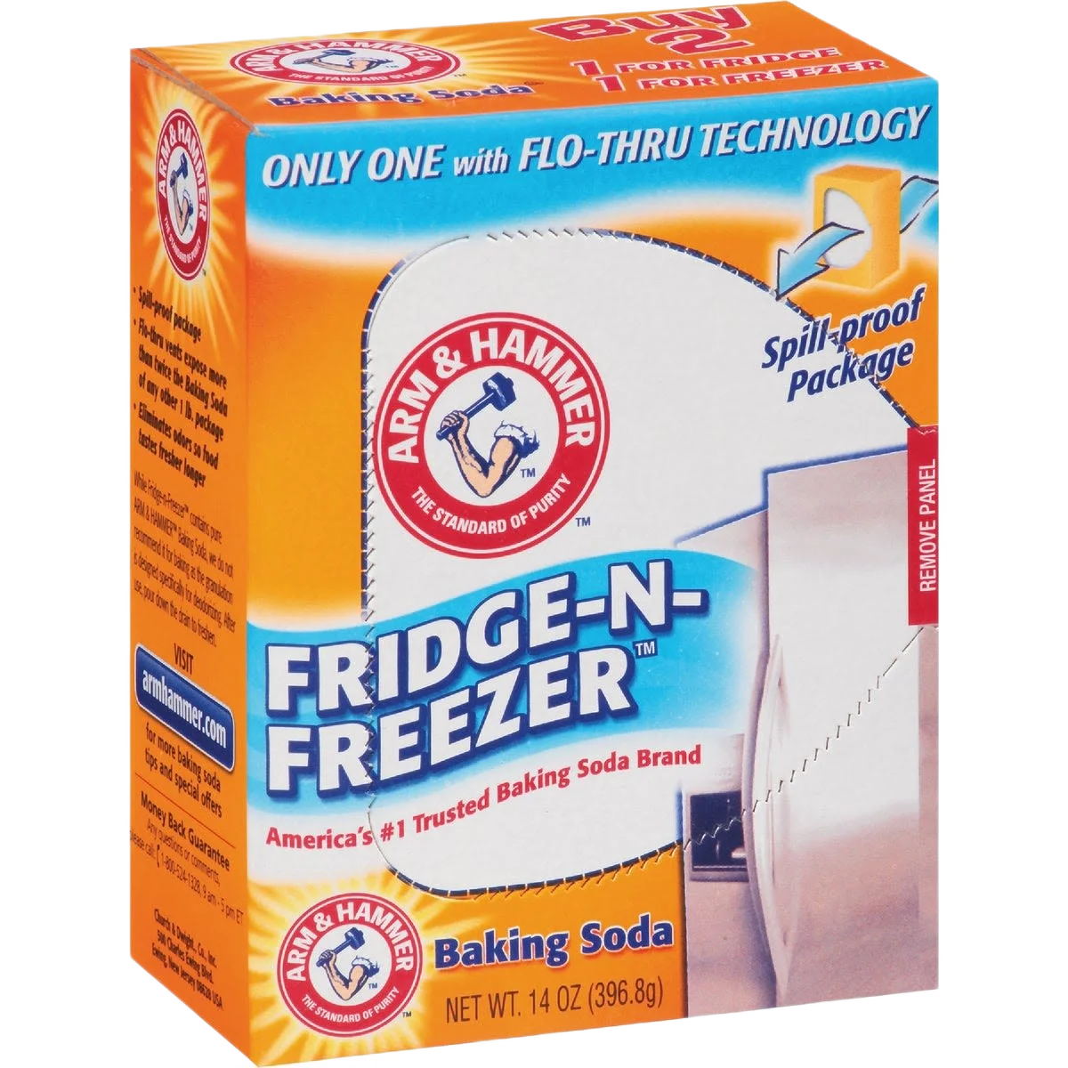Detailed Arm Hammer Fridge-N-zer Baking Soda Recyclable